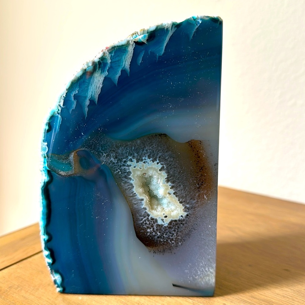 Blue quartz rock decoration